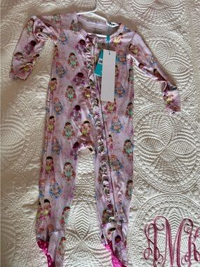 Posh Peanut Lavender Matryoshka Doll Footed One-Piece